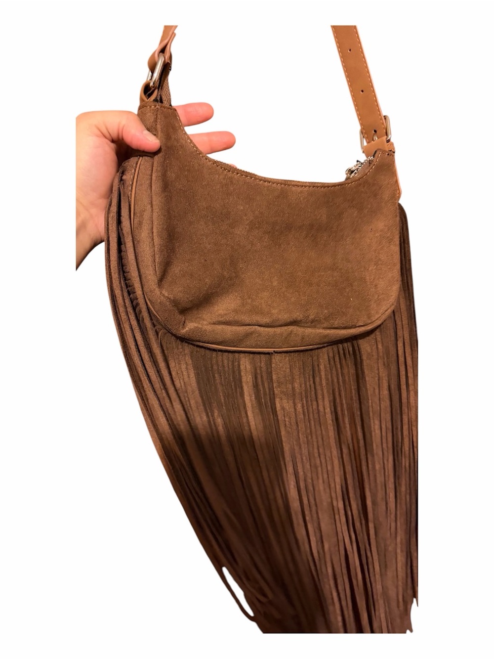 Fringe Crossbody Bag in Brown - Women Bags - Picture 2 of 4